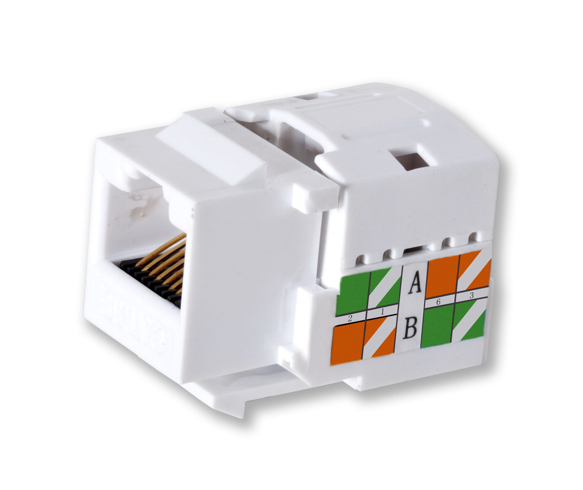 网络面板模块信息模块rj45非屏蔽六类模块90度