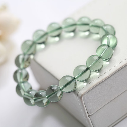 天然水晶绿萤石手链女款手串百搭饰品生日礼物送女友彩萤石手链