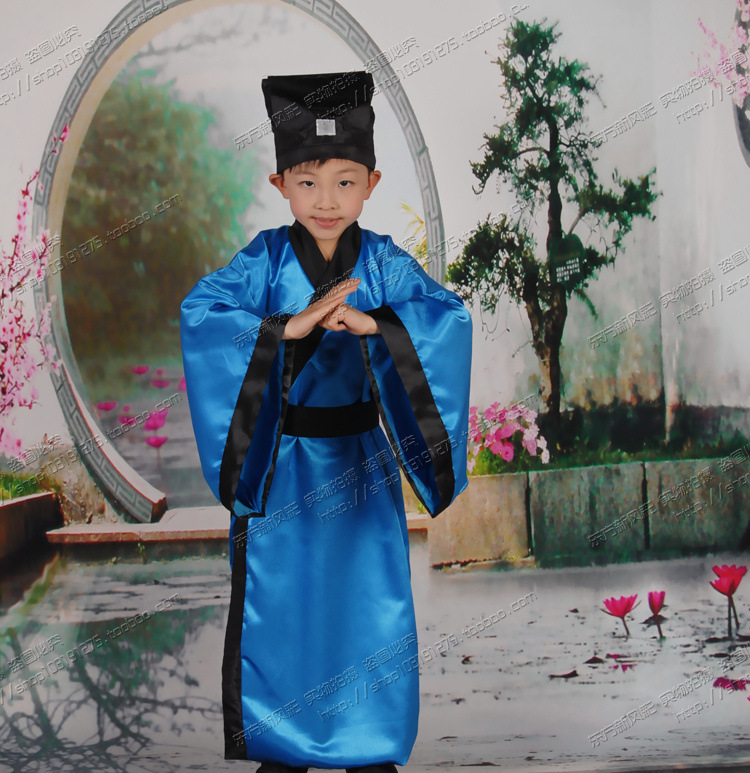 儿童男女式款古装公子服才子汉服古代书生装影楼拍照礼服演出服装