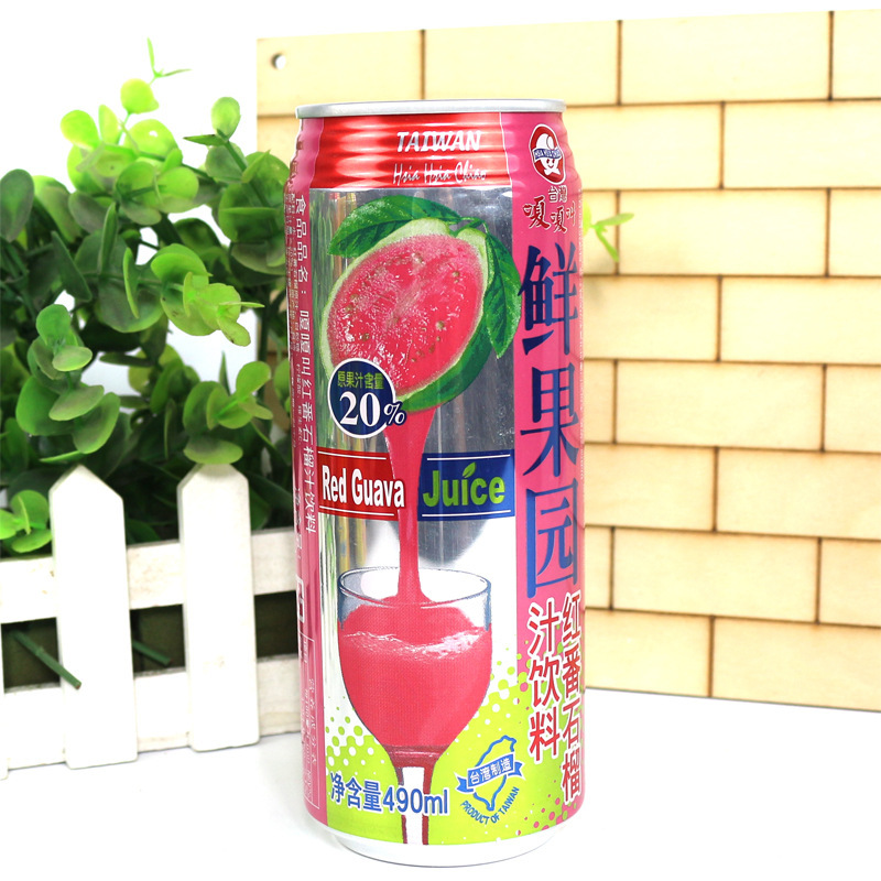 水果饮料 嘎嘎叫鲜果园红番石榴汁饮料 490ml*24瓶休闲饮料批发