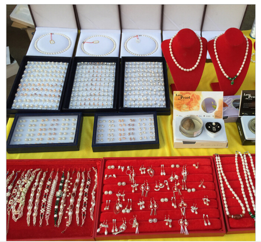 地摊跑江湖饰品批发北海珍珠吊坠戒指河蚌跑江湖天然珍珠