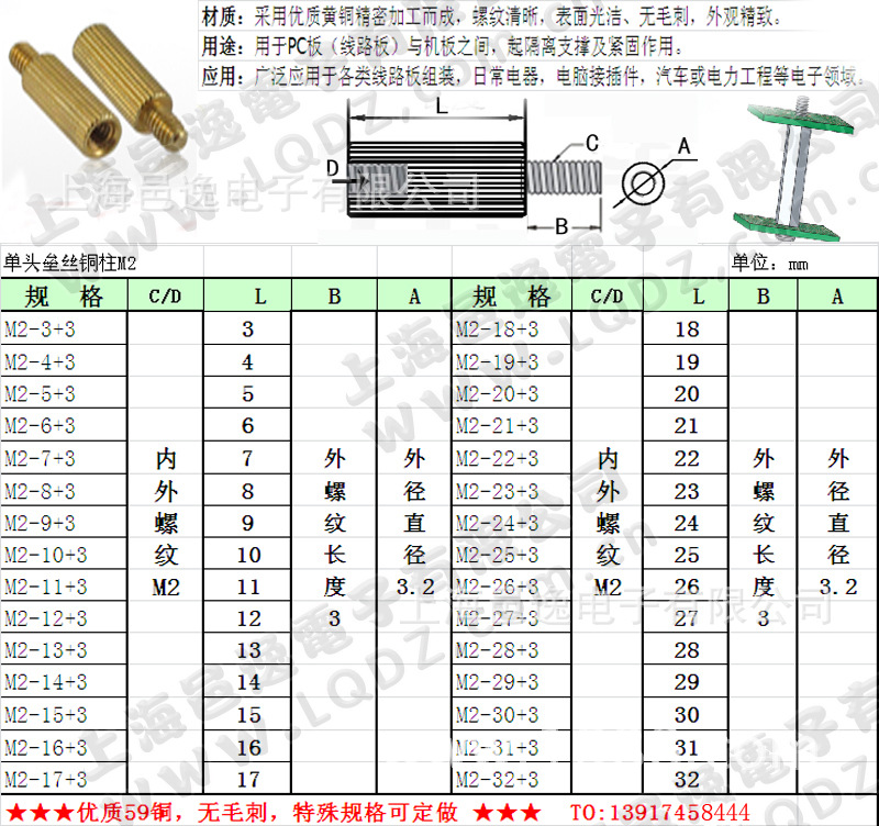 黑色胶木柱 隔离支撑柱 内置铜嵌件 圆体绝缘柱m3*10-50mm】