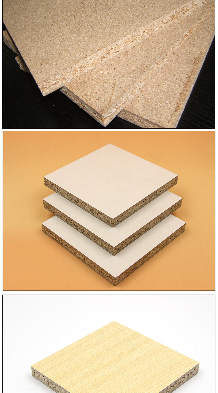 热销产品18mm白色家具专用刨花板e2级别家居专用板