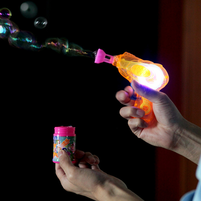 惯性发光泡泡枪 透明泡泡枪 泡泡机地摊儿热卖吹泡泡儿童玩具