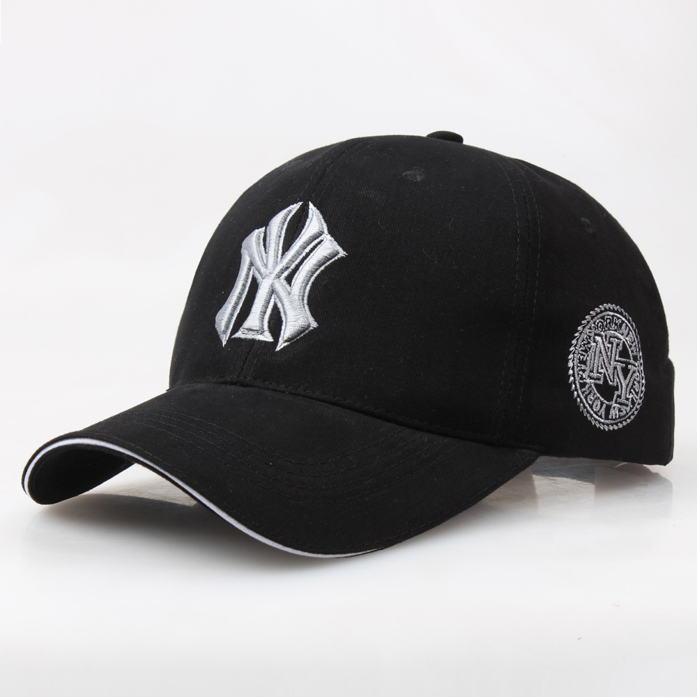 潮字母ny男女款防晒遮阳棒球帽 立体绣纯棉鸭舌 户外帽子批发