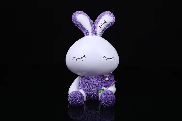 精美可爱兔子存钱罐艺品 时尚树脂工艺品 -塑料,树脂工艺品