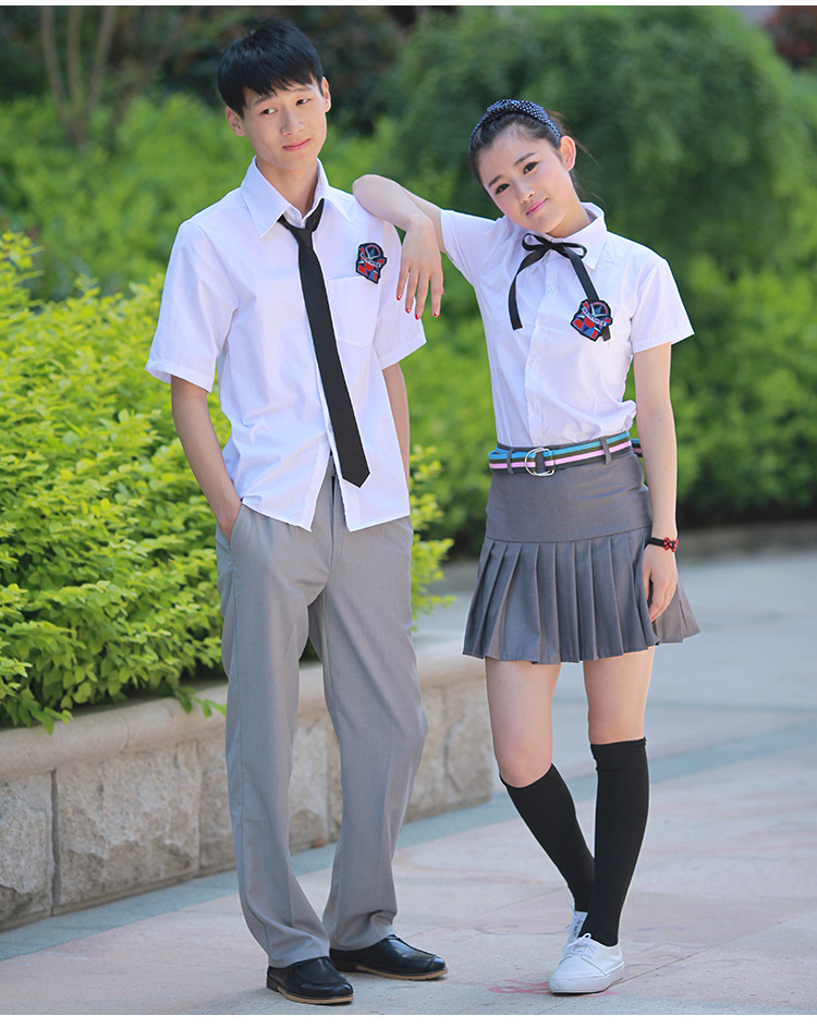 英伦学院派班服学生装校服小时代校服短袖长袖白衬衫男女款裙套装