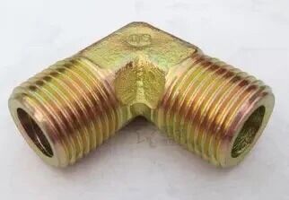 液压接头 双外丝直角弯头 铁镀彩外丝弯头