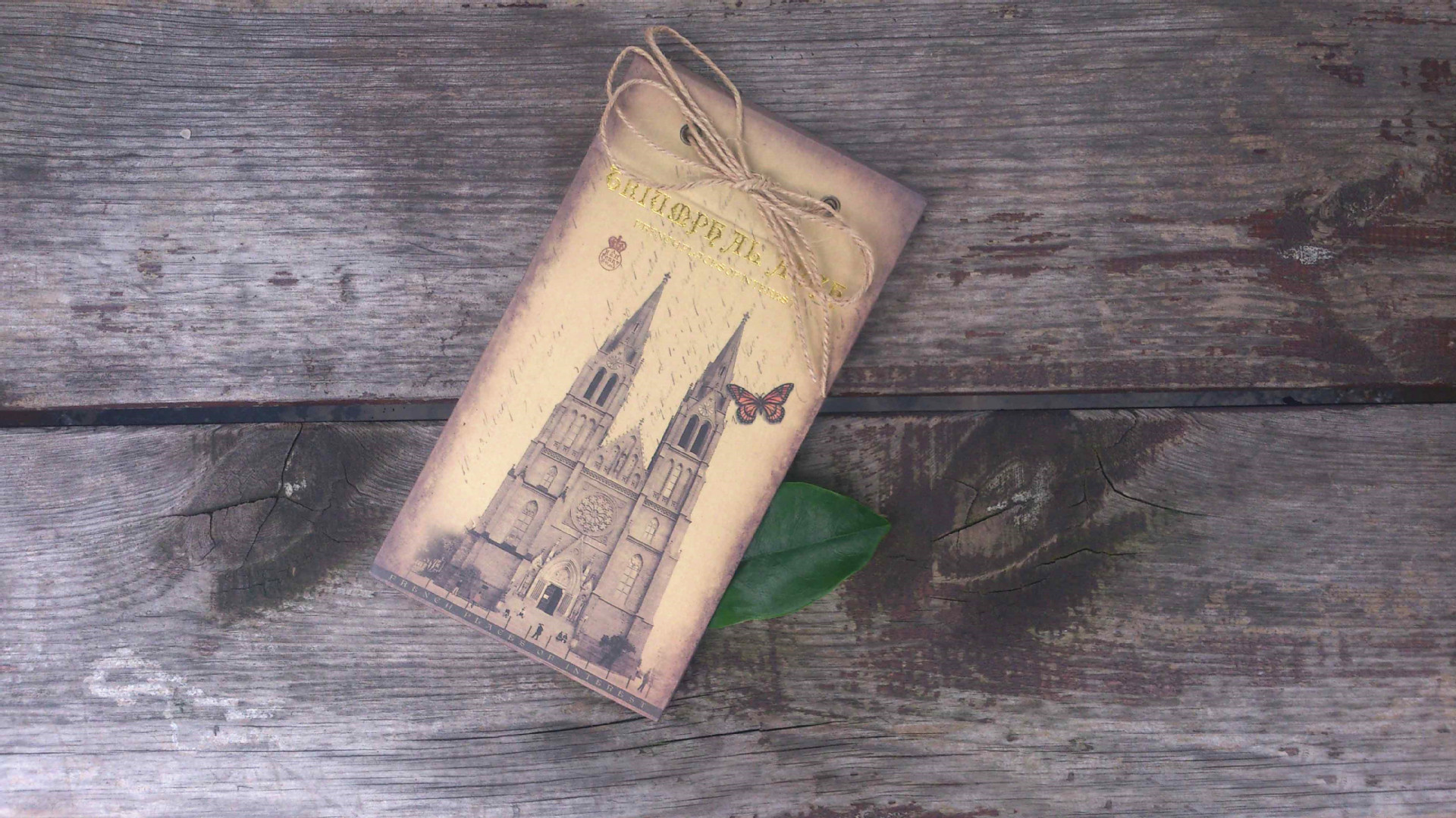 外贸便签定制 麻绳竖版便条本 海川向往复古牛皮纸记事本