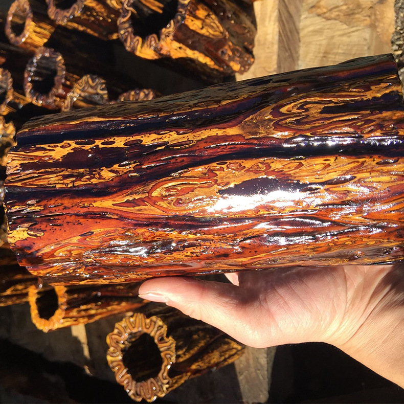 专业为木质笔筒 桫椤木笔筒办公室摆件创意办公用品