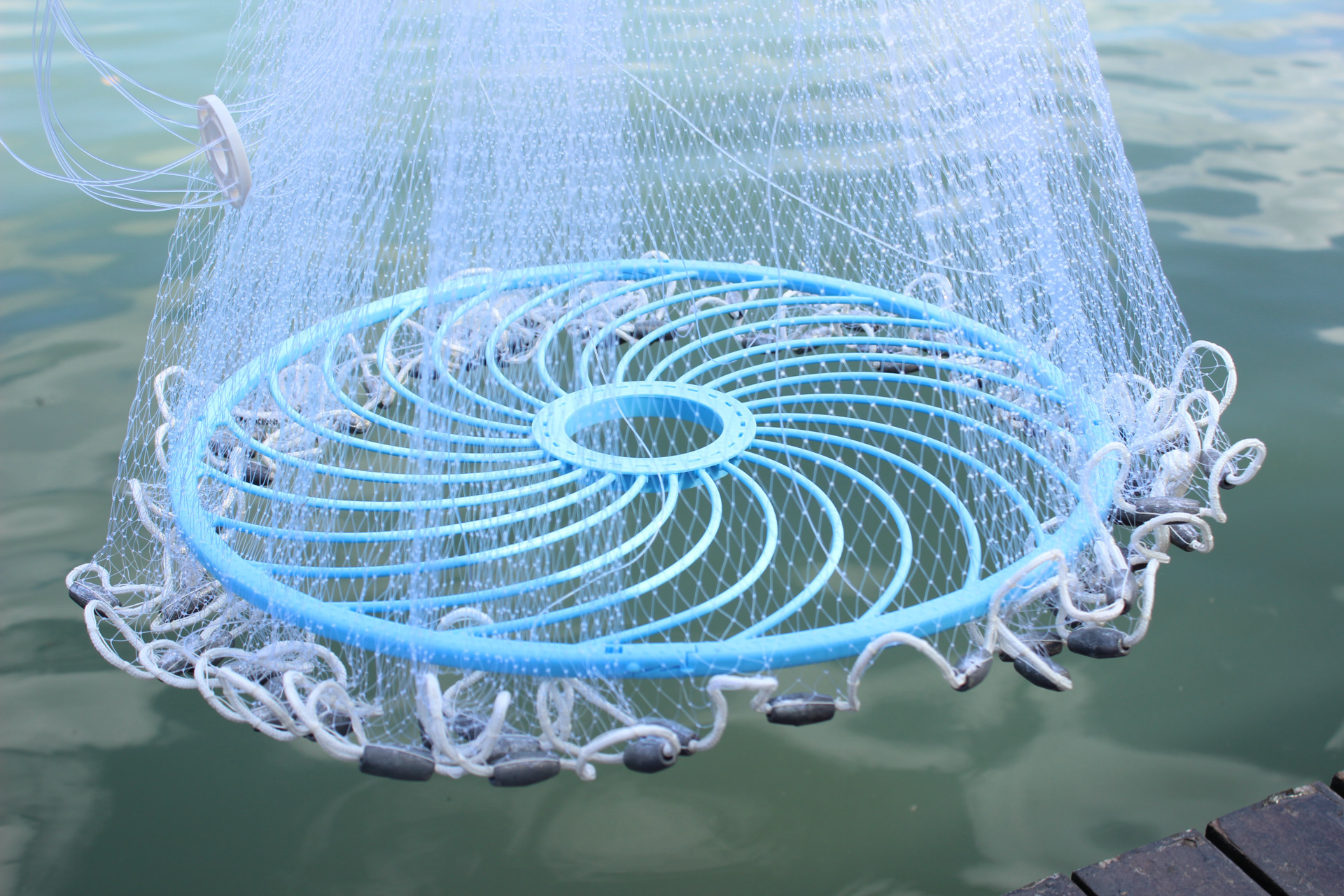 撒网单丝飞盘渔网超长耐用尼龙手抛网欢迎订购其他垂钓用品