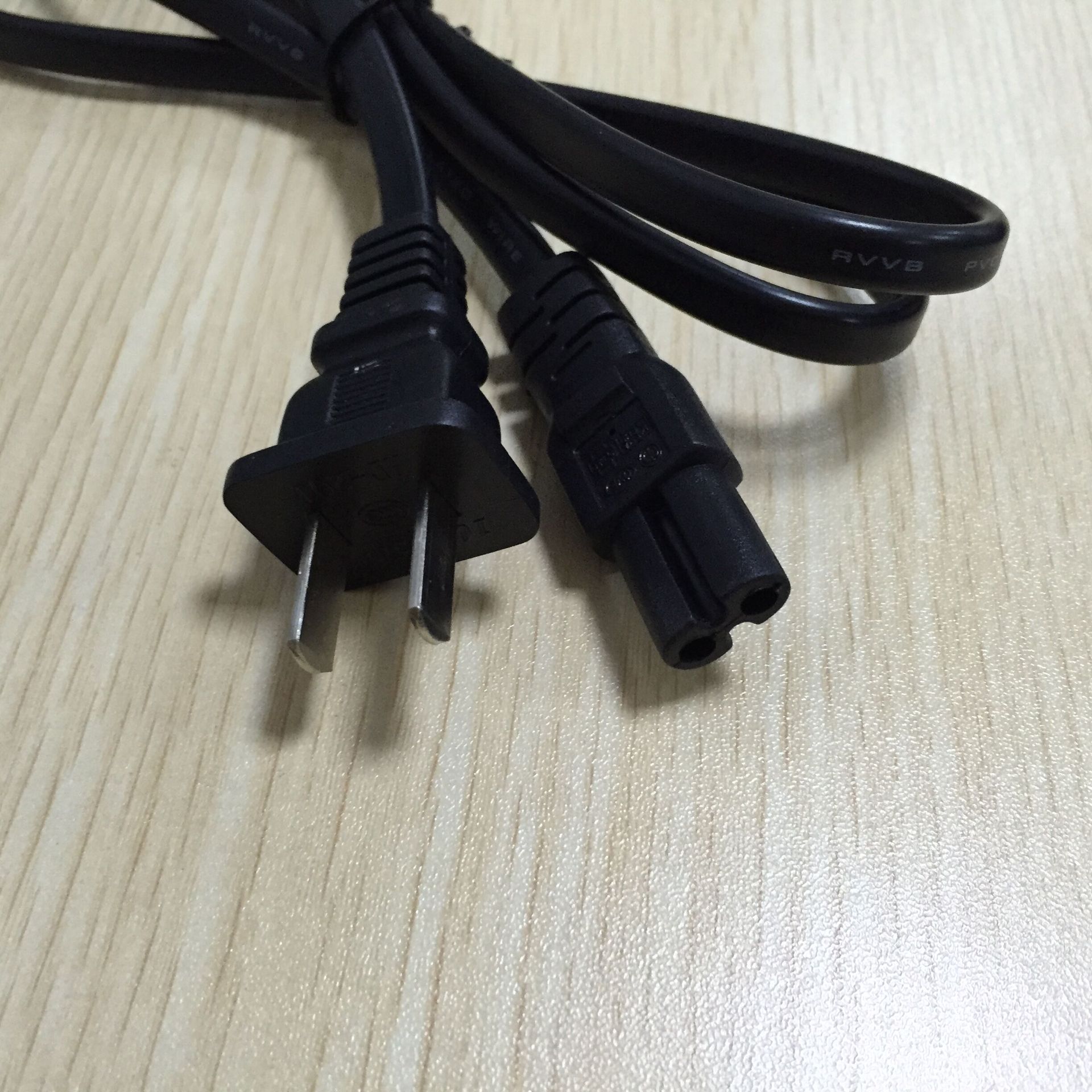 hd 恒讯达厂家直销1米8厘16/07扁插带大模八字尾ac线 电源线