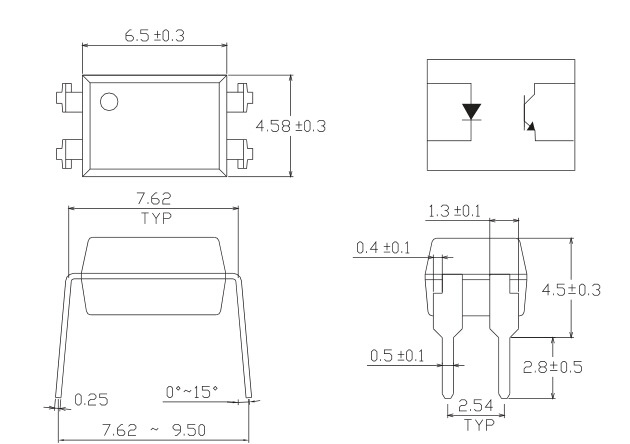 台湾亿光 el816 插件光耦 el81