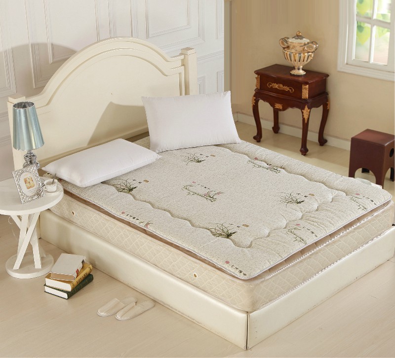 床垫 加厚斜纹磨毛可折叠榻榻米床垫学生用 单人 双人床褥 垫