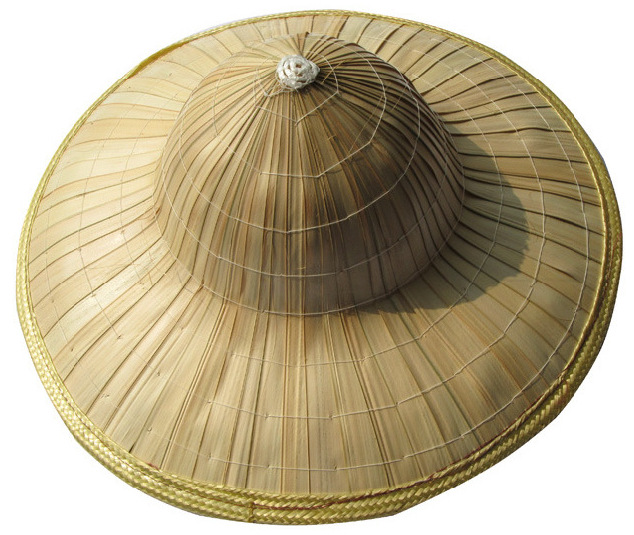 斗笠帽子防晒林冲帽越南帽大沿遮阳帽粽叶林宗帽舞蹈道具影视拍摄