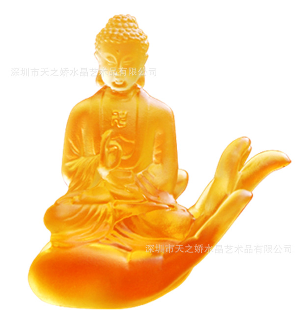 厂家直销 平安佛 掌中佛 琉璃佛像工艺品桌面摆件 保平安风水礼