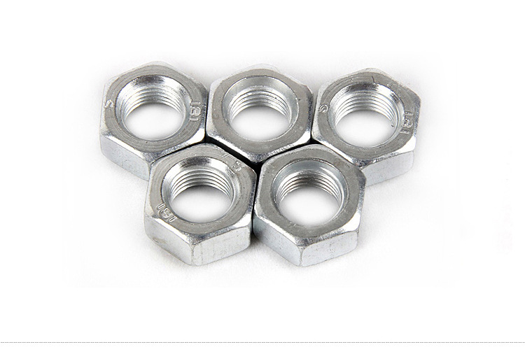 镀白锌六角反牙螺母反丝螺栓帽左旋反扣左拧螺帽m4m5m6m8m10