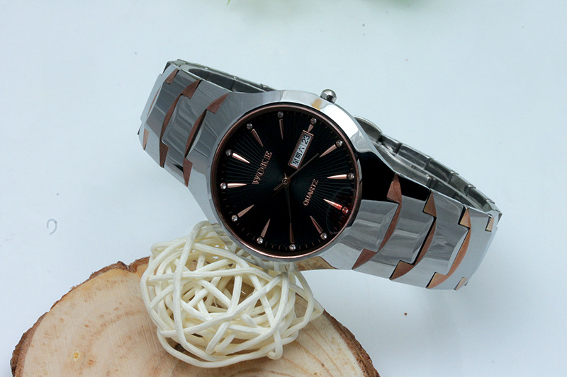 包邮 正品握刻woke时尚休闲石英男表 钨钢表带 淘宝品牌手表