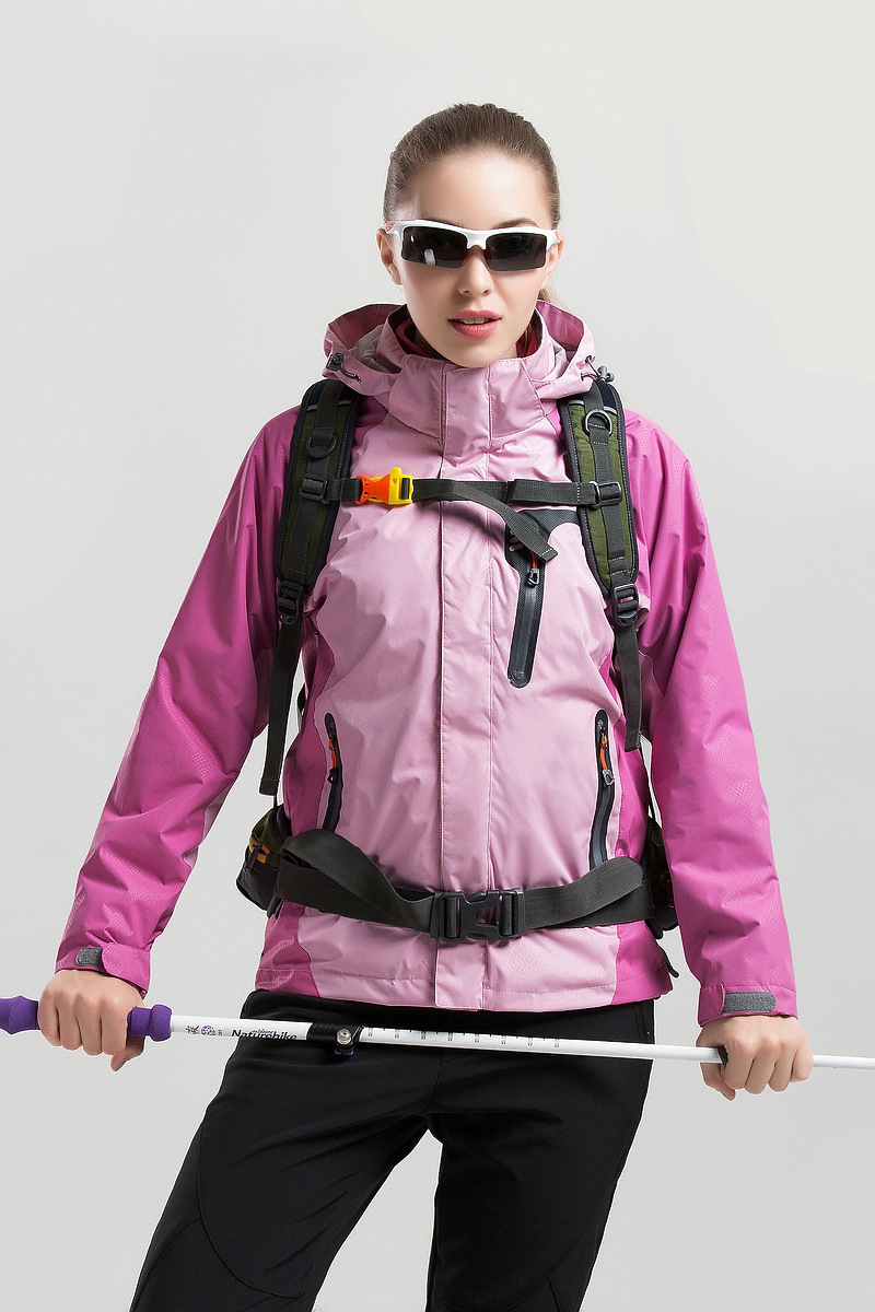 运动户外女款冲锋衣两件套三合一保暖女登山服内胆外套