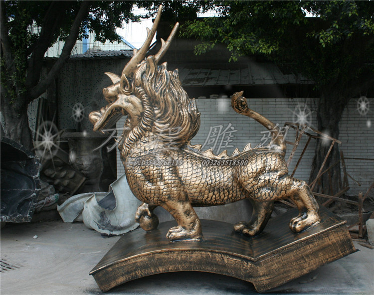 大门麒麟雕塑公司大门各种神兽雕塑定做高2