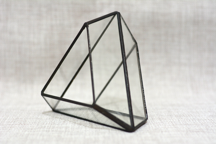 三面钻石(小)三角形玻璃房立体多肉永生花容器苔藓微生态玻璃瓶