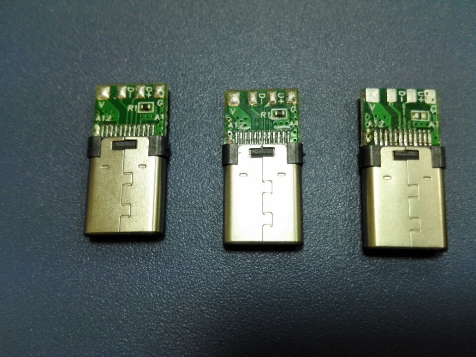 micro转type-c转usb3.1 手机数据线转换头 铆合壳带板转接头