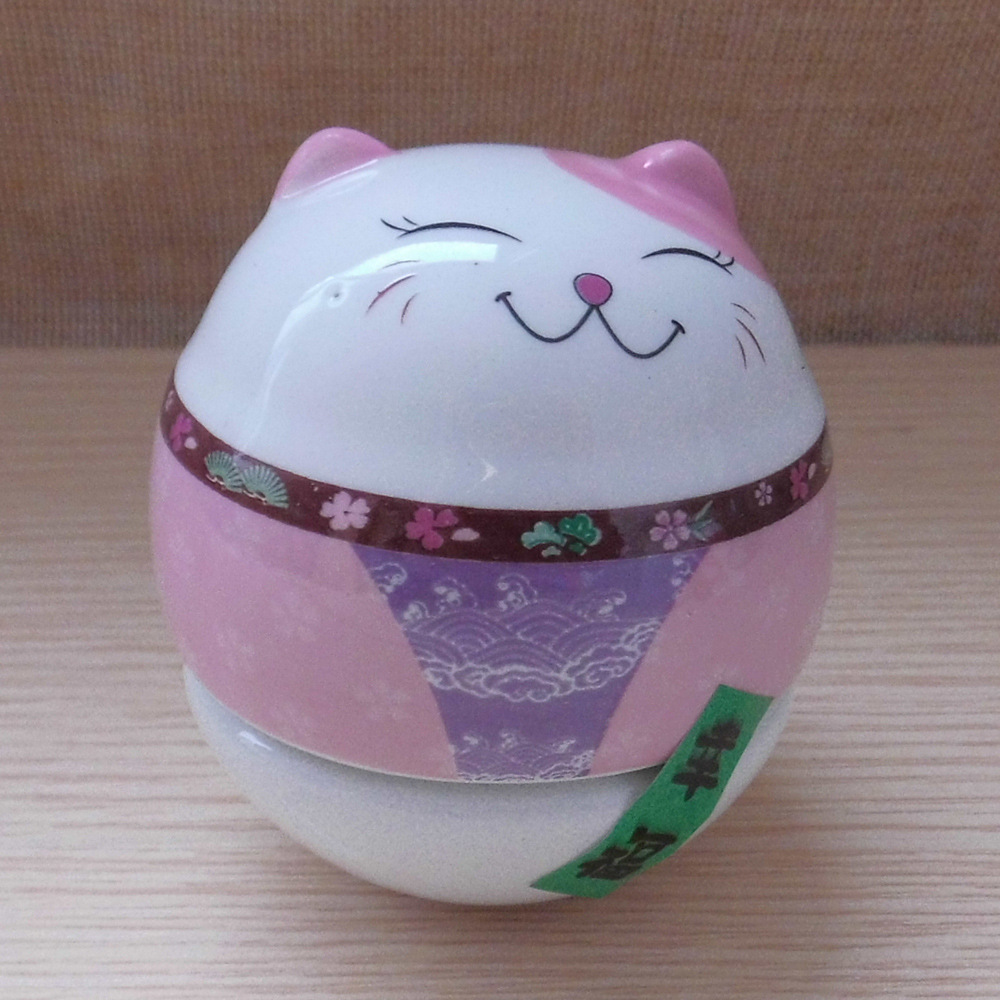 不倒翁招财猫 0437精品 创意招财猫 家居陶瓷摆件批发