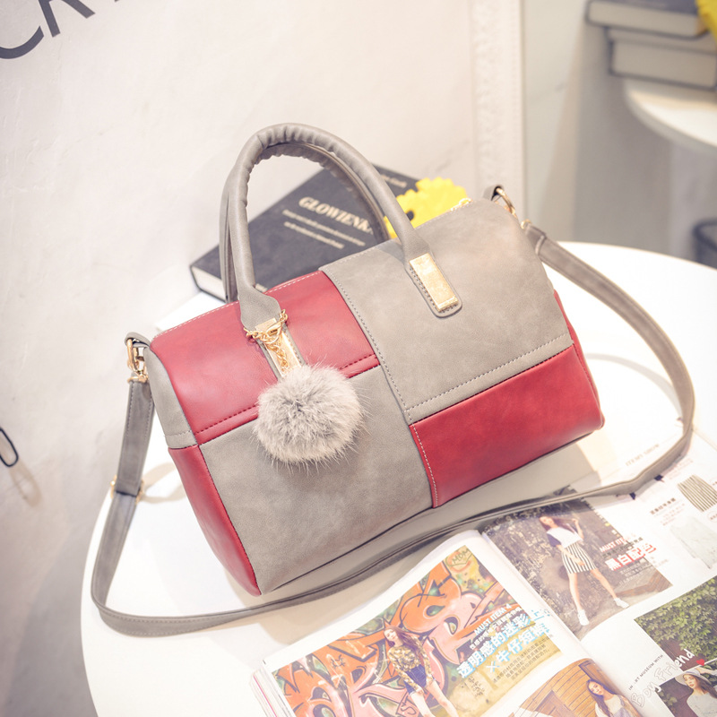 2021 New European and American Popular Style Practical Bag Women's Bag Fuzzy Ball Hanging Drop Handbags Shoulder Bag