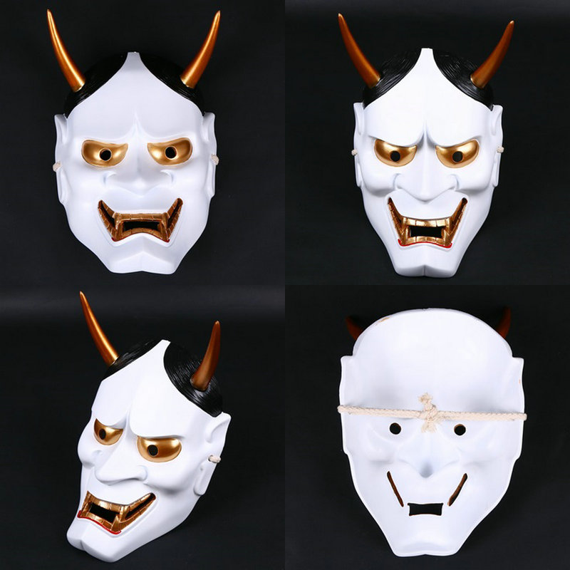 批发万圣节树脂工艺品白鬼院凛凛蝶鬼头般若面具大号恐怖般若面具