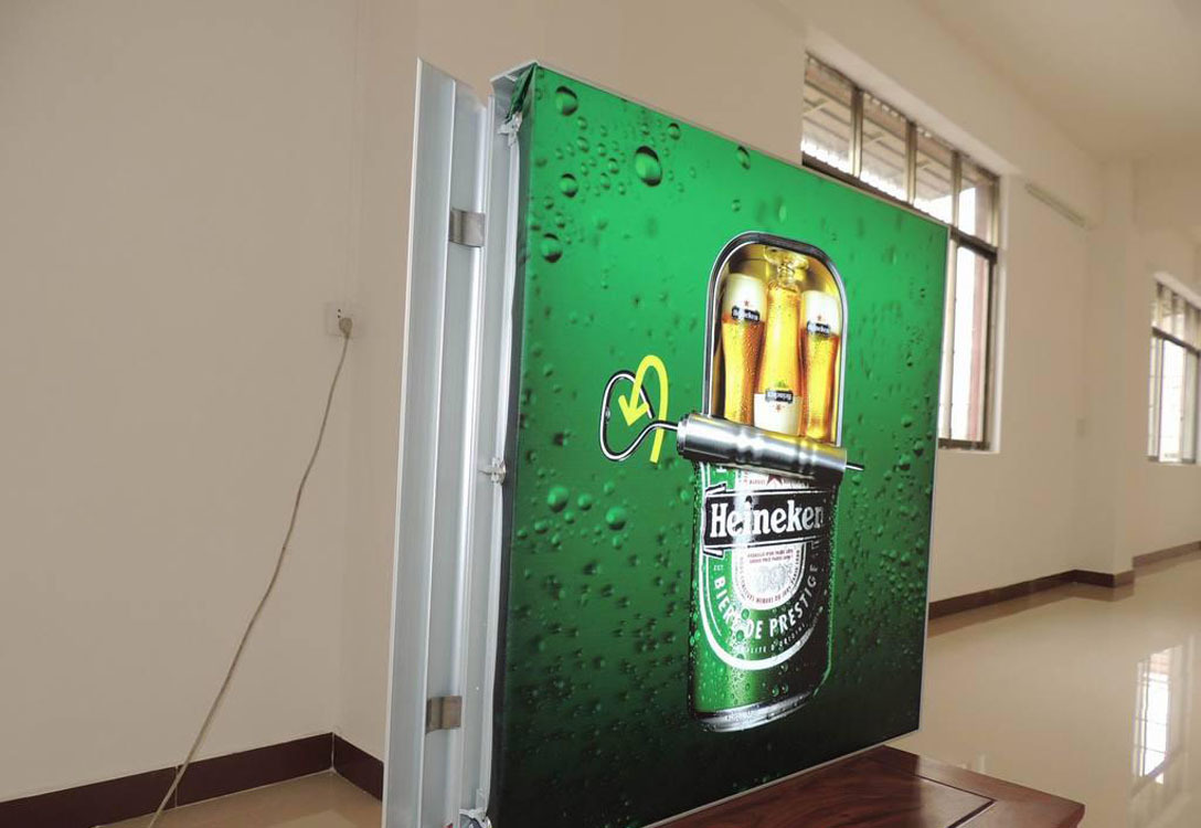 艺雅定制led翻盖拉布超薄灯箱节能广告无边框拉布灯箱