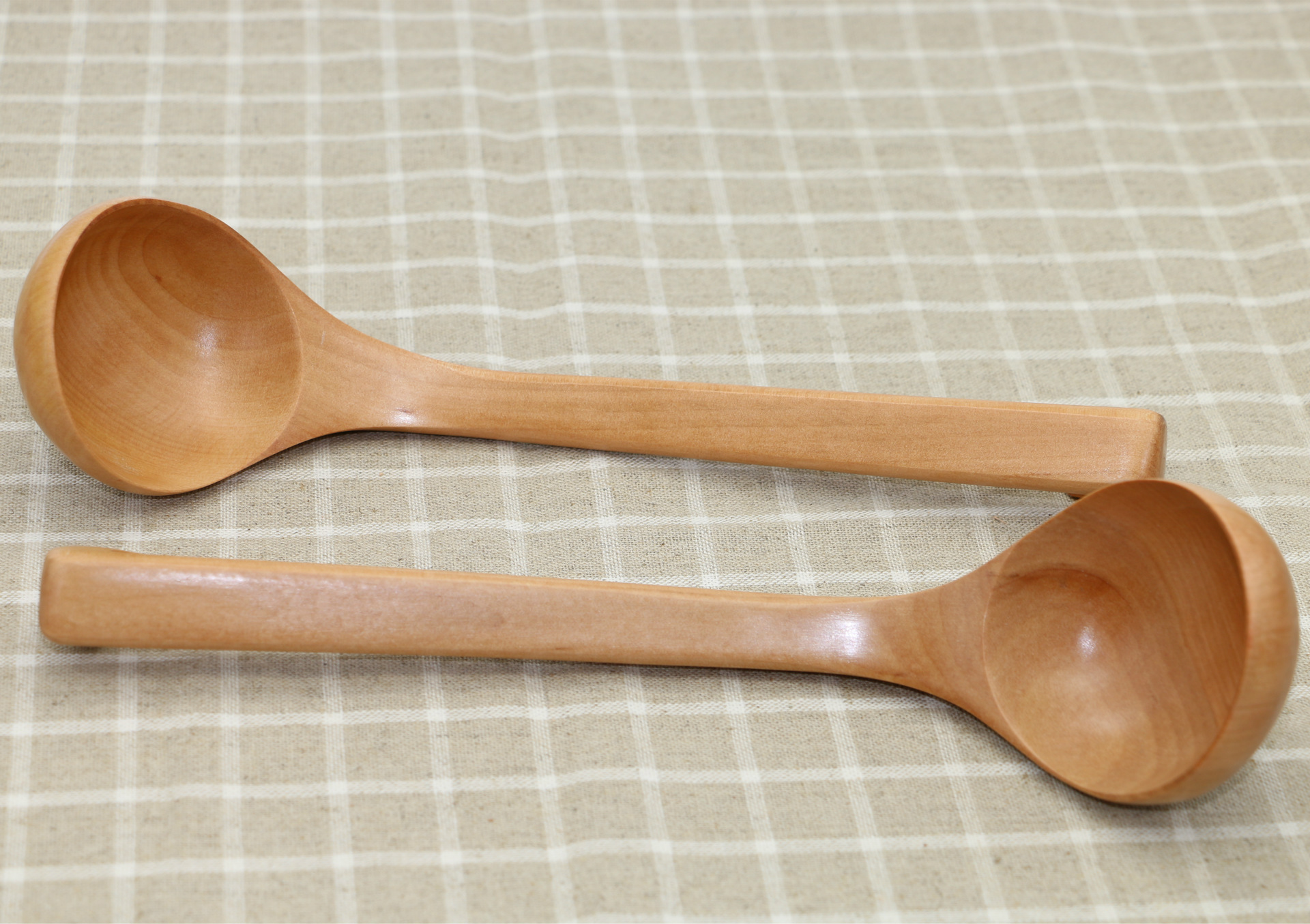 外贸原木本色带钩大汤勺子大号油勺木粥勺