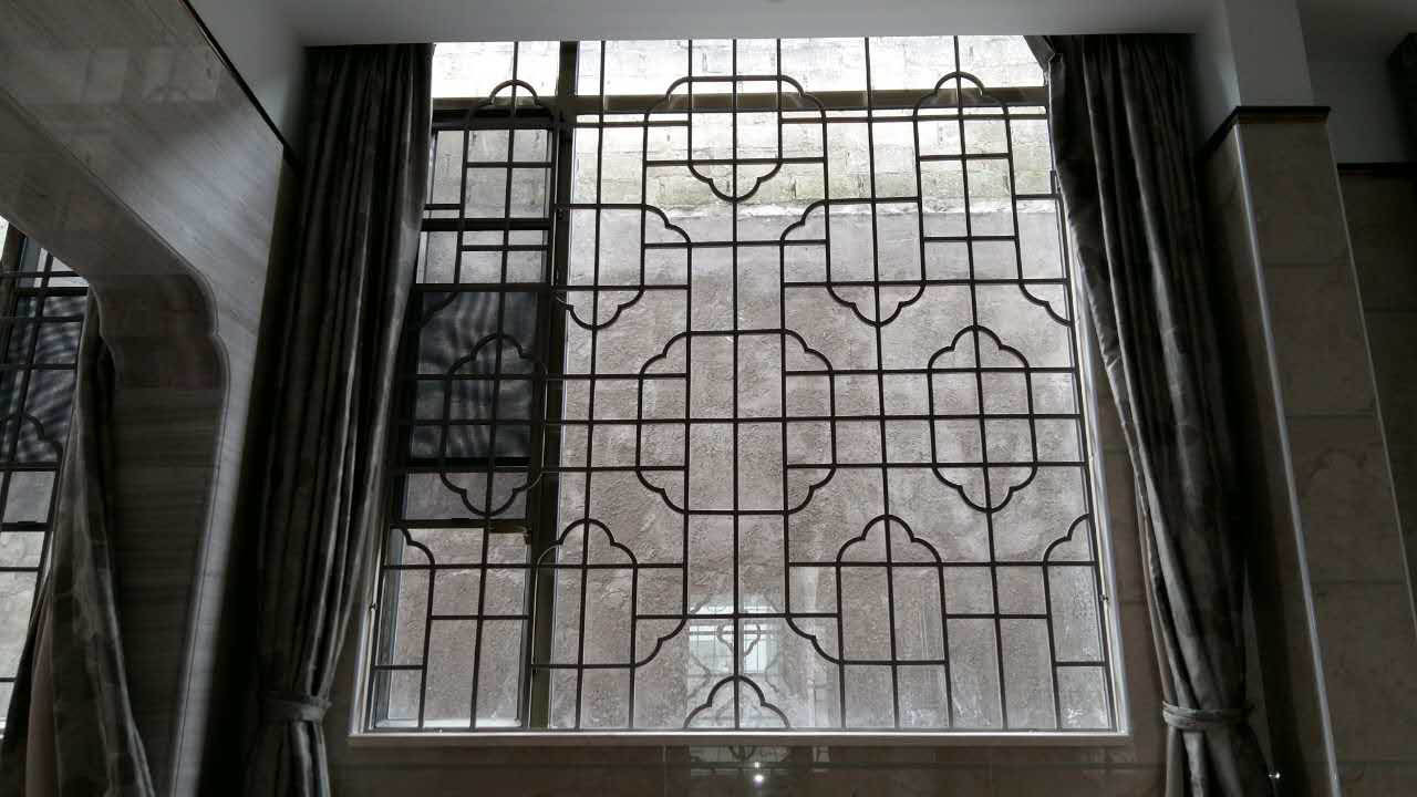 厂家定制中式防盗窗花 个性铁艺防盗网 别