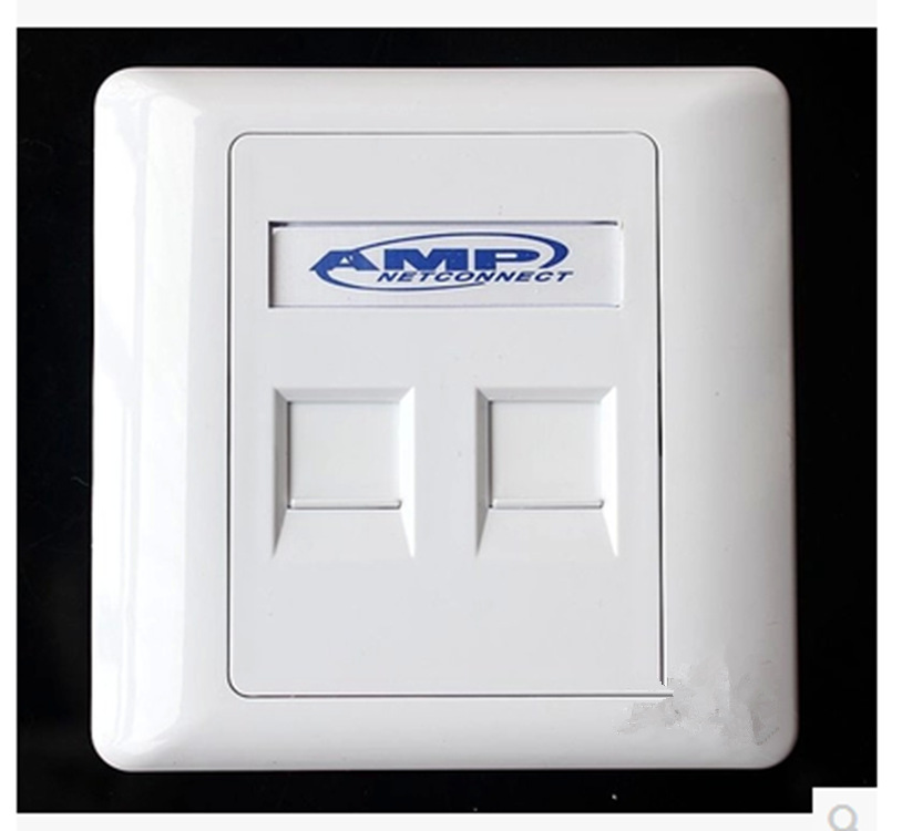 超厚型 安普面板 二位面板 amp双口网络面板 安普模块面板双口