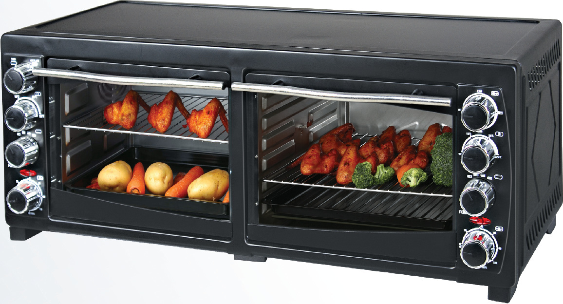 hk-s38红蕃茄 38l多功能电烤箱 家用自洁油镀铝内胆烘焙烤箱双层