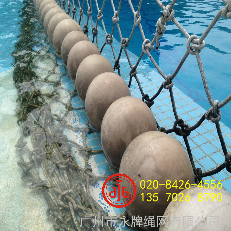 广州永牌绳网水库悬浮式水面拦截网海上拦污网防鲨网水上防污屏