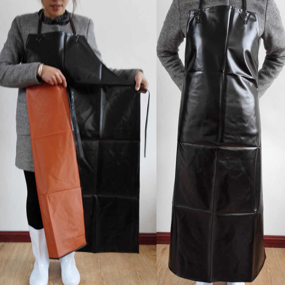 雄飞厂家直销 黑红复合pvc防水围裙35丝 防油 耐酸碱工业围裙