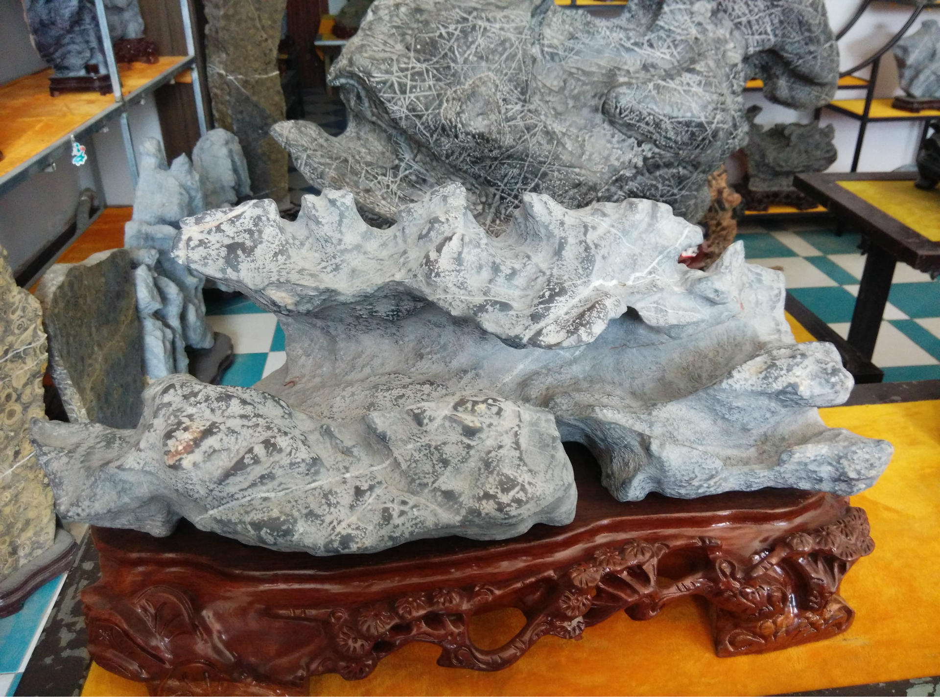 灵璧石摆件工艺礼品收藏 象形景观石 园林灵璧石假山制作