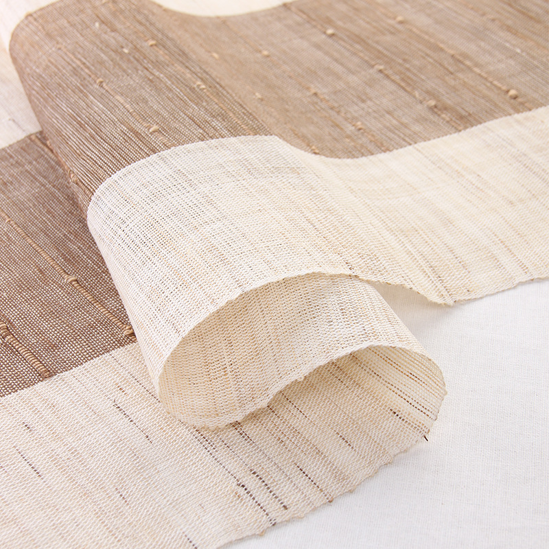 纯手工编织夏布 优质天然苎麻布料 diy桌旗茶席挂帘面料