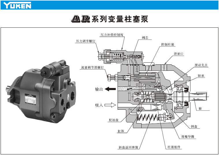 供应ar16-fr01c-22台湾油研柱塞泵 yuken液压油泵ar16-fr01b-22