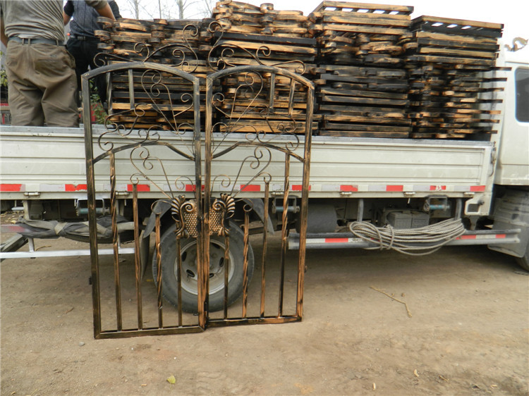 定做铁艺大门锻造门庭院入户门 花园别墅欧式防盗钢大门 推拉铁门