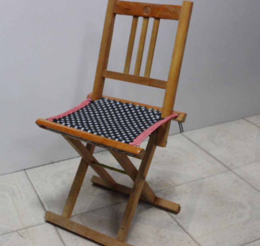 木质折叠靠背马扎子凳子实木 椅子撑凳便携户外家用50cm