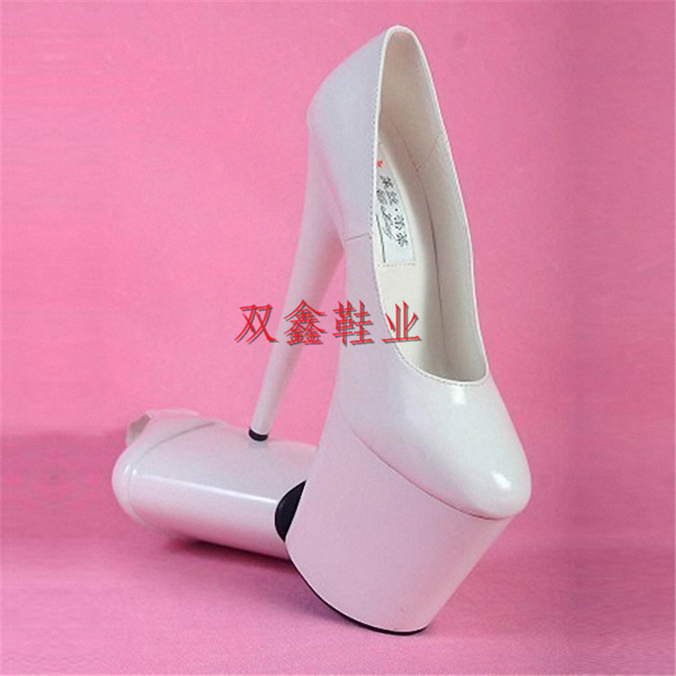 欧美新款透明水晶水钻花朵诱惑15公分超高跟