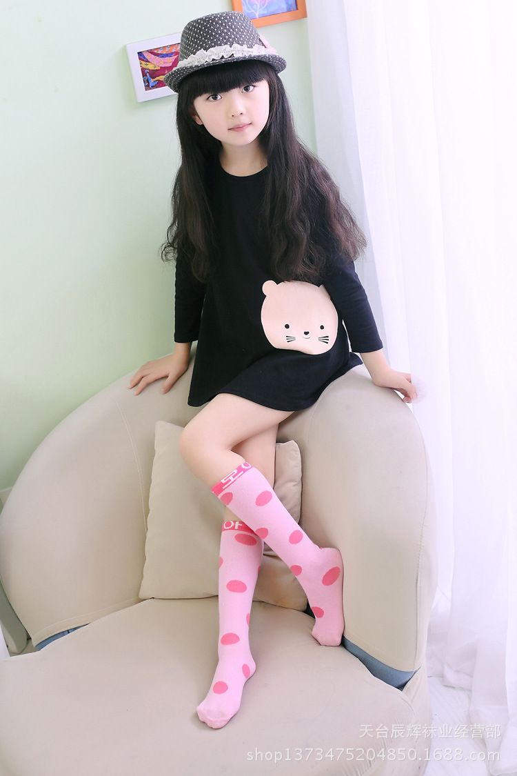 外贸儿童长筒袜纯棉过膝韩国女童袜子中筒袜春秋款夏季批发