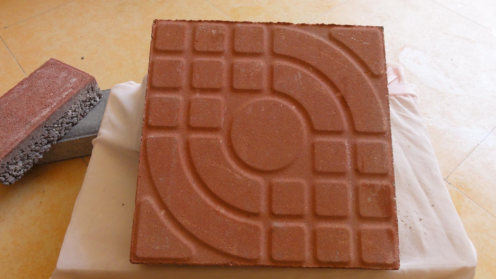 厂家批发红色西班牙砖 方形人行道铺路砖 市政人行道地砖