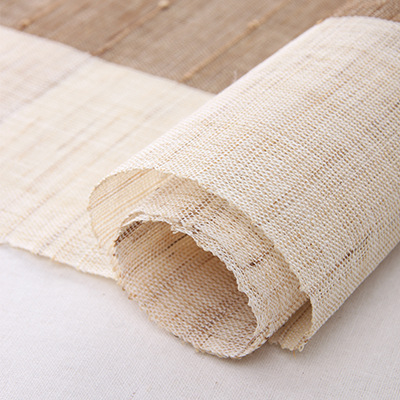 纯手工编织夏布 优质天然苎麻布料 diy桌旗茶席挂帘面料