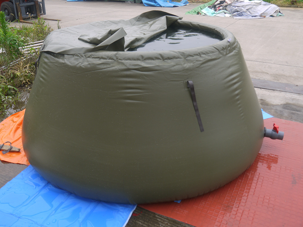 森林消防移动储水囊 带2寸出水阀门 盖子 软体可折叠 自动充气