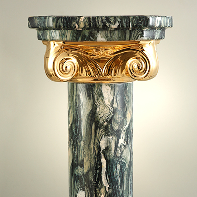供应欧式新品陶瓷浮雕罗马柱 手工描金陶瓷摆件 时尚创意工艺品 如图