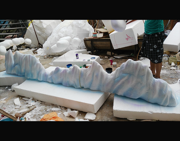 大型仿真冰山玻璃钢雕塑/游乐场景观雕塑