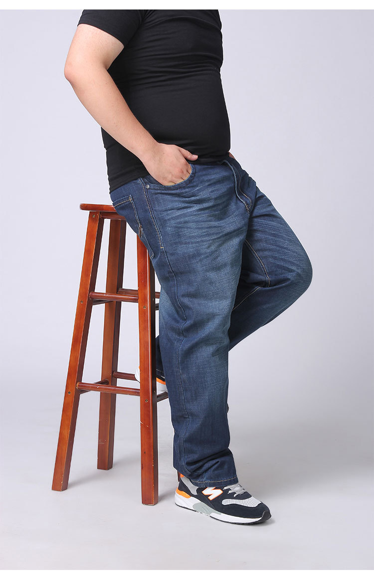 男士牛仔裤肥佬休闲男装大码牛仔裤宽松型肥佬牛仔裤男