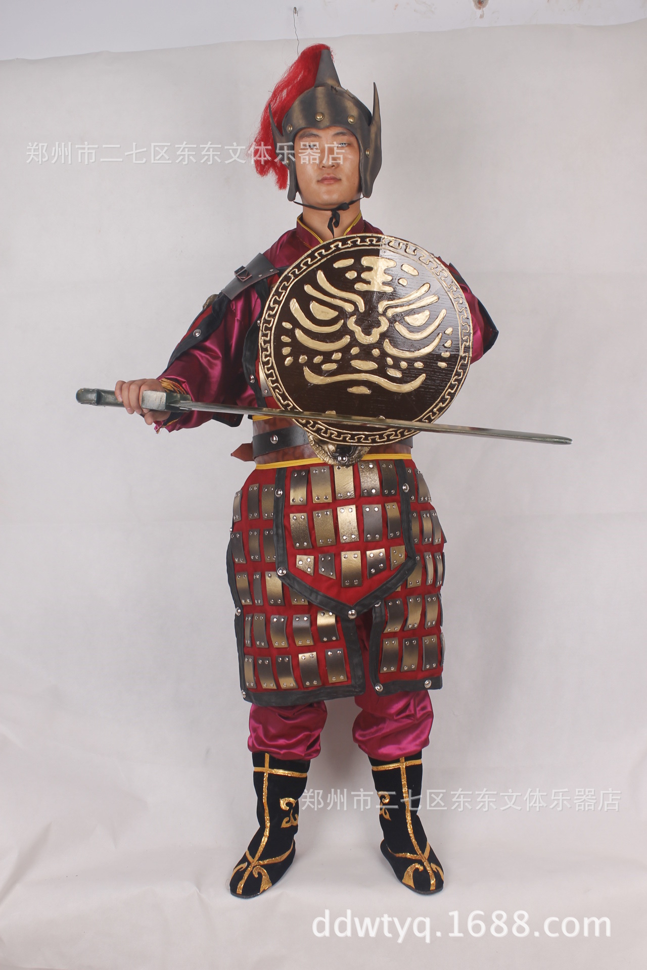 新款兵服古装兵马俑影视演出盔甲武士古典舞蹈服装古代士兵